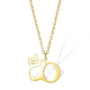 Wholesale Unisex Stainless Steel And Copper Letter Necklace With Hollow Portrait And Cross Chain Electroplated