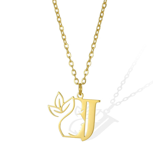 Wholesale Unisex Stainless Steel And Copper Letter Necklace With Hollow Portrait And Cross Chain Electroplated