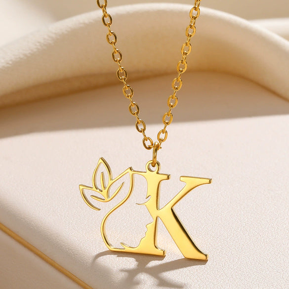 Wholesale Unisex Stainless Steel And Copper Letter Necklace With Hollow Portrait And Cross Chain Electroplated