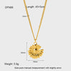 Wholesale Unisex Stainless Steel And Titanium Steel Flower Pendant Necklace With 18K Gold Plating