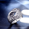 Wholesale Unisex Stainless Steel Animal Ring With Letters Numbers Text Pattern And Oiling Treatment
