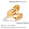 Wholesale Unisex Stainless Steel Animal Zodiac Pattern Fishbone Open Ring With Pvd Furnace Vacuum Real Gold Plating In Ins Style And Minimalist Design