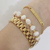 Wholesale Unisex Stainless Steel Business Style Adjustable Watch Chain Bracelet With Geometric Design And Electroplating Treatment