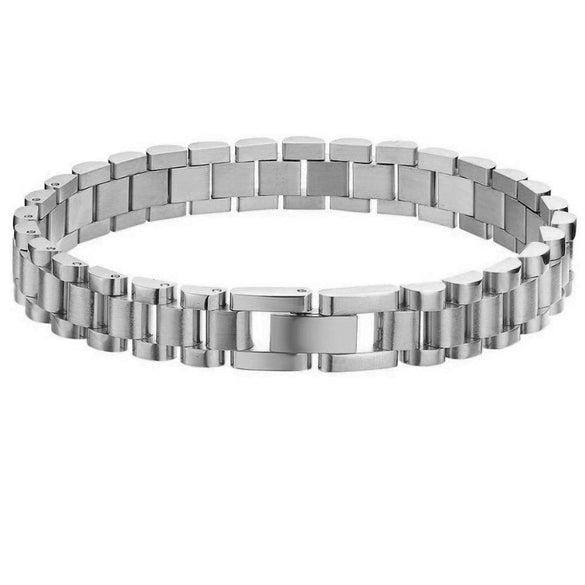 Wholesale Unisex Stainless Steel Business Style Adjustable Watch Chain Bracelet With Geometric Design And Electroplating Treatment