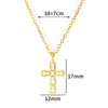 Wholesale Unisex Stainless Steel Cross Butterfly Heart Pendant Necklace With 18K Gold Plated Electroplating