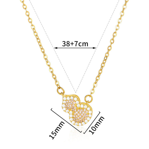 Wholesale Unisex Stainless Steel Cross Butterfly Heart Pendant Necklace With 18K Gold Plated Electroplating