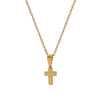 Wholesale Unisex Stainless Steel Cross Crown Roman Numerals Goldplated Necklace Earrings Jewelry Set