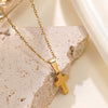 Wholesale Unisex Stainless Steel Cross Crown Roman Numerals Goldplated Necklace Earrings Jewelry Set