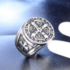 Wholesale Unisex Stainless Steel Cross Ring With Geometric Design And Polishing Finish