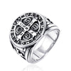 Wholesale Unisex Stainless Steel Cross Ring With Geometric Design And Polishing Finish