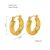 Wholesale Unisex Stainless Steel Electroplated Geometric Round Woven Hoop Earrings With Ushaped And Star Patterns