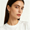Wholesale Unisex Stainless Steel Electroplated Geometric Round Woven Hoop Earrings With Ushaped And Star Patterns