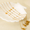 Wholesale Unisex Stainless Steel Electroplated 18K Gold Letter Pendant Bracelet Luxury Jewelry