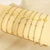 Wholesale Unisex Stainless Steel Electroplated 18K Gold Letter Pendant Bracelet Luxury Jewelry