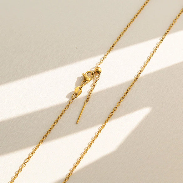 Wholesale Unisex Stainless Steel Electroplated Leopard Print Letter Pendant Cross Chain Necklace