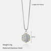 Wholesale Unisex Stainless Steel Geometric Animal Wolf Head Pendant Necklace With Electroplating Design And Cross Chain