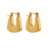 Wholesale Unisex Stainless Steel Geometric Bag Shape Earrings With Electroplating Simple And Fashionable Style