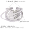 Wholesale Unisex Stainless Steel Geometric Cross Lines Ring With Pvd Furnace Vacuum Real Gold Plating