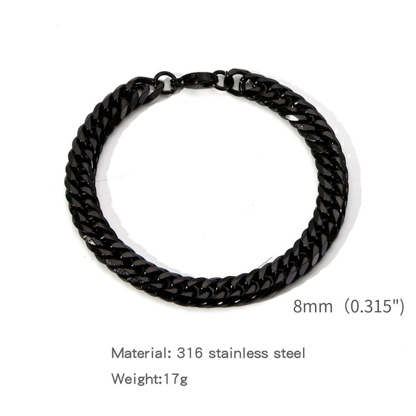 Wholesale Unisex Stainless Steel Geometric Exaggerated Electroplated Double Woven Bracelet