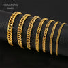 Wholesale Unisex Stainless Steel Geometric Exaggerated Electroplated Double Woven Bracelet