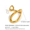 Wholesale Unisex Stainless Steel Geometric Line Rings With Pvd Furnace Vacuum Real Gold Plating