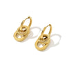 Wholesale Unisex Stainless Steel Geometric Multilayer Hoop Earrings And Star Ear Clips With Vacuum Plating In The Furnace