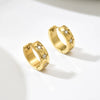 Wholesale Unisex Stainless Steel Geometric Multilayer Hoop Earrings And Star Ear Clips With Vacuum Plating In The Furnace