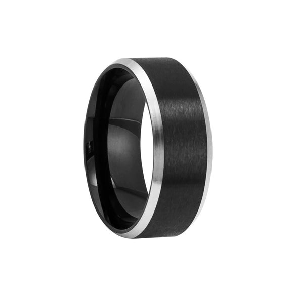 Wholesale Unisex Stainless Steel Geometric Ring With Electroplating