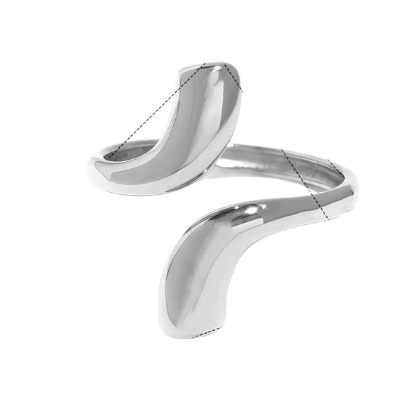 Wholesale Unisex Stainless Steel Geometric Rings With Pvd Furnace Vacuum Real Gold Plating And Ins Style