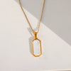 Wholesale Unisex Stainless Steel Geometric Square Electroplated Pendant Cross Chain Necklace