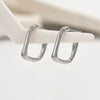 Wholesale Unisex Stainless Steel Geometric Square Hoop Earrings With Polished Finish