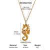 Wholesale Unisex Stainless Steel Gold Electroplated Seahorse Starfish Pendant Cross Chain Necklace
