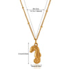 Wholesale Unisex Stainless Steel Gold Electroplated Seahorse Starfish Pendant Cross Chain Necklace