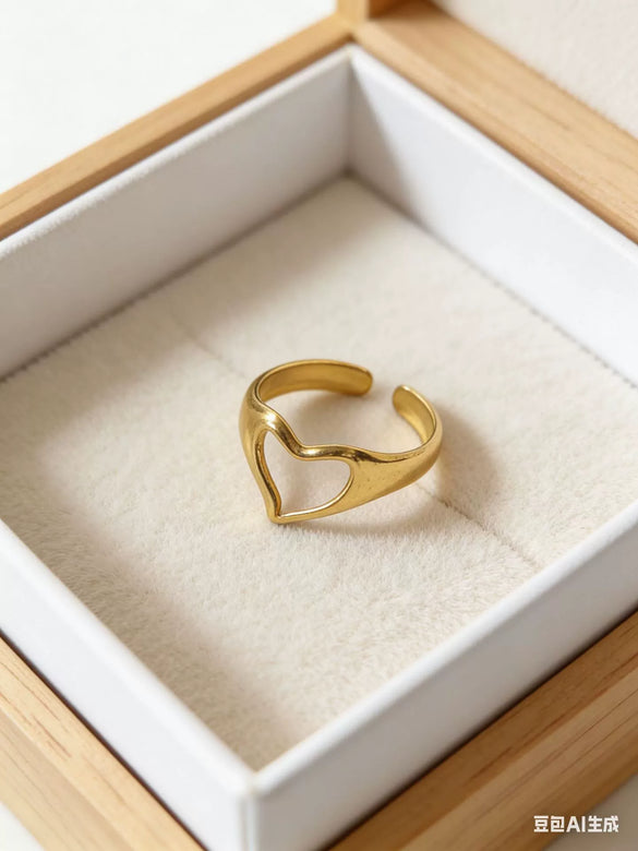 Wholesale Unisex Stainless Steel Gold Plated Ring With Heart Shape Flowers Leaves Letters Numbers Text Design