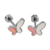 Wholesale Unisex Stainless Steel 14K Gold Electroplated Enamel Butterfly And Animal Zodiac Design Earrings
