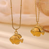 Wholesale Unisex Stainless Steel 18K Gold Plated Cross Chain Pendant Necklace