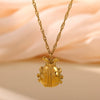 Wholesale Unisex Stainless Steel 18K Gold Plated Cross Chain Pendant Necklace