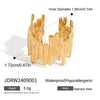 Wholesale Unisex Stainless Steel 18K Gold Plated Special Shaped Exaggerated Ring With Design Sense And Unique Style