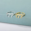 Wholesale Unisex Stainless Steel Opening Ring With Numbers Pattern 18K Gold Plated