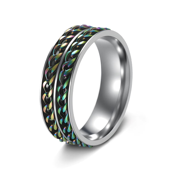Wholesale Unisex Stainless Steel Rotating Decompression Jewelry With Letters Numbers Text And Seiko Design