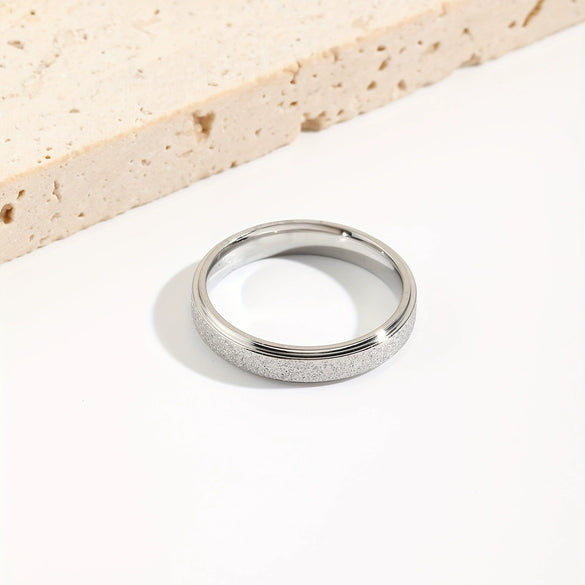 Wholesale Unisex Stainless Steel Vacuum Plated Starry Sky Design Niche Matte Ring Fashionable And Simple Light Luxury Accessory
