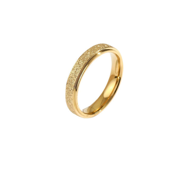 Wholesale Unisex Stainless Steel Vacuum Plated Starry Sky Design Niche Matte Ring Fashionable And Simple Light Luxury Accessory