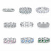 Wholesale Unisex 925 Sterling Silver Ring With 5A Full Diamond Zircon In Emerald Cut Electroplated Simple Geometric Style