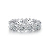 Wholesale Unisex 925 Sterling Silver Ring With 5A Full Diamond Zircon In Emerald Cut Electroplated Simple Geometric Style