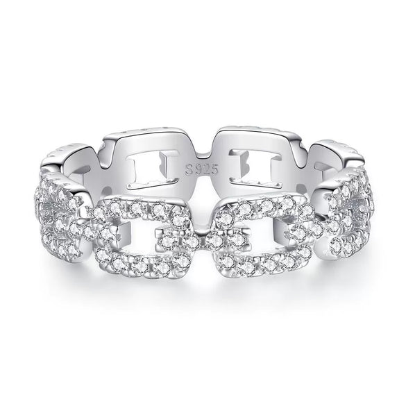 Wholesale Unisex 925 Sterling Silver Ring With 5A Full Diamond Zircon In Emerald Cut Electroplated Simple Geometric Style