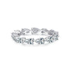 Wholesale Unisex 925 Sterling Silver Ring With 5A Full Diamond Zircon In Emerald Cut Electroplated Simple Geometric Style