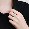 Wholesale Unisex 925 Sterling Silver Ring With Moissanite Geometric Design And Electroplating Process