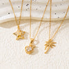 Wholesale Unisex Sweet And Cool Minimalist Stainless Steel Star Electroplated Drawstring Ochain Necklace