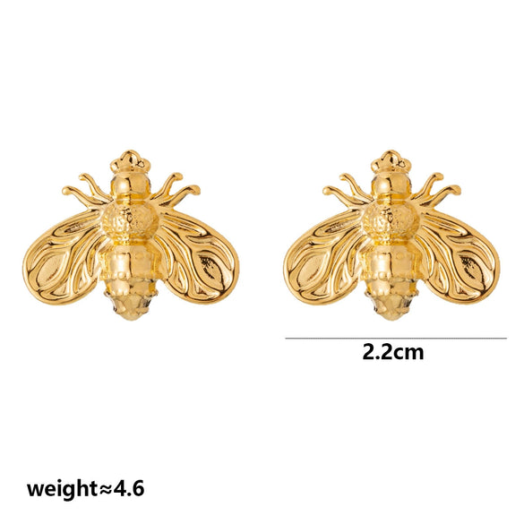 Wholesale Unisex Sweet And Cool Style Animal Zodiac Stainless Steel 18K Gold Plated Stud Earrings Jewelry