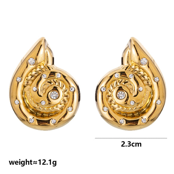 Wholesale Unisex Sweet And Cool Style Animal Zodiac Stainless Steel 18K Gold Plated Stud Earrings Jewelry